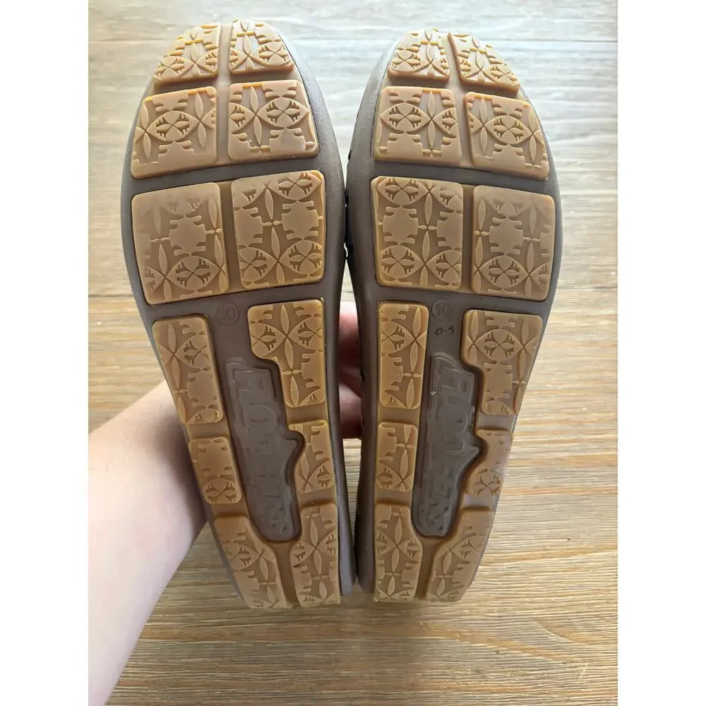 Floafers Brown Perforated Loafer Flats Women’s Size 10 Lightweight Comfort Shoes